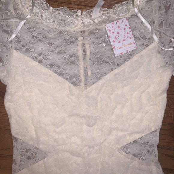 Free People Lace Dress Off White (Size: S) - Picture 3 of 5